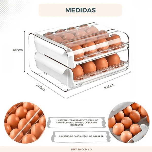 Organizador de Huevos Para 32 Unds
