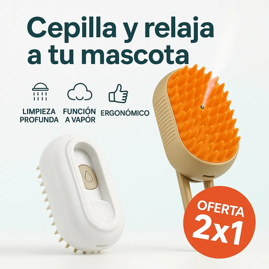 (Promo 2x1 🤩) Cepillo Vapor Para Perros y Gatos